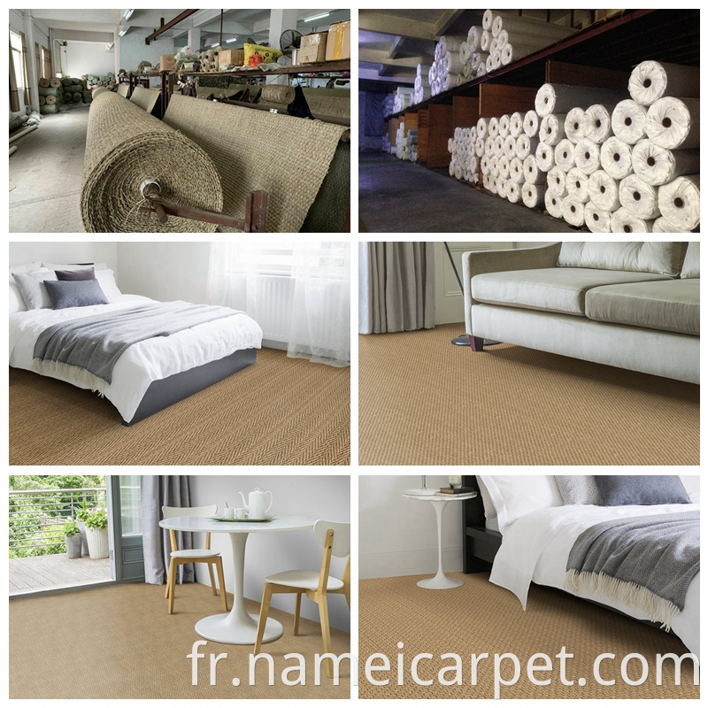 Natural Seagrass Carpet Rolls For Resort Office Home Hotel